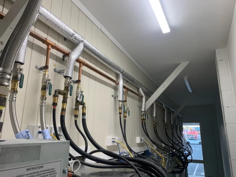 Installation of plumbing pipes